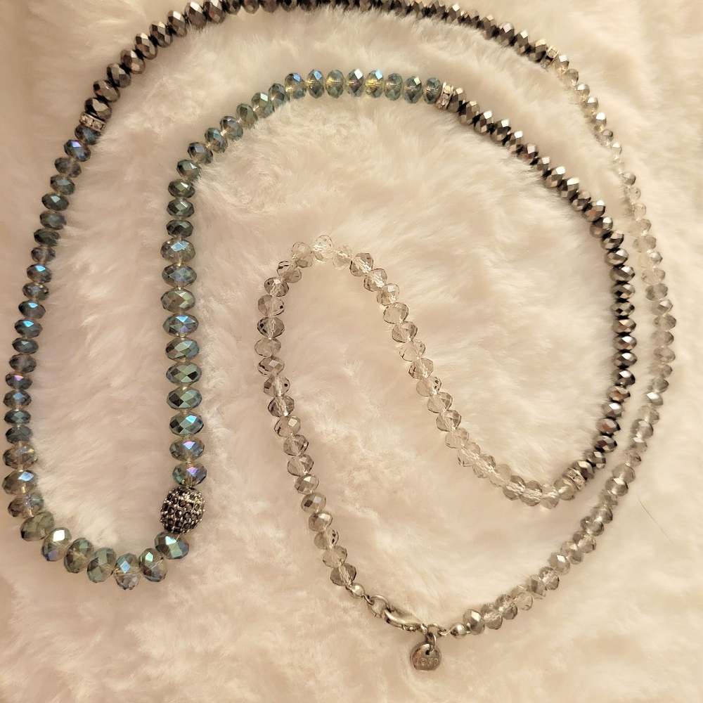 LOFT Sparkly Beaded Necklace (Long)